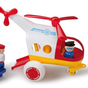 Ambulance Helicopter with 2 Figures and a Stretcher