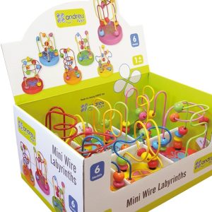 Display Mini Wire Labyrinths - 6 Mod. - 6 Labyrinths